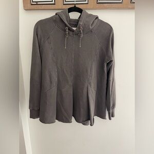 Pilcro by Anthropology Washed Charcoal Hooded Pullover
